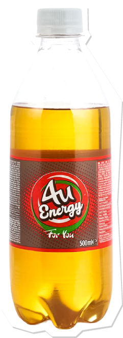 4U Enerji Şeffaf Şişe
