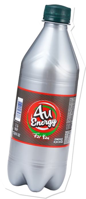 4U Enerji Gri Şişe